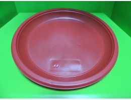 Тарелка пластиковая одноразовая ПС Д=210 красная Диапазон 100 шт/уп, 1200 шт/кор.